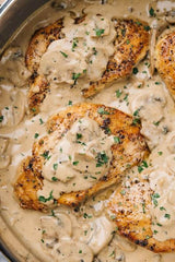 Chicken mushrooms with (White sauce)