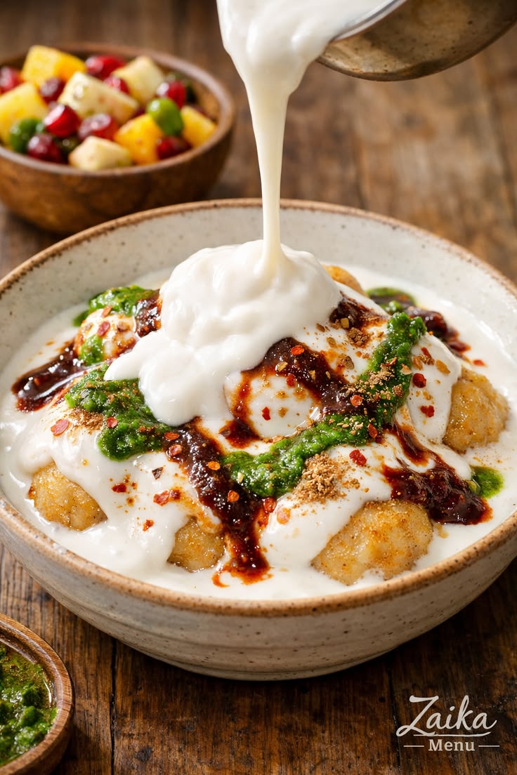 Fruit Chaat & Dahi Bhallay Mix