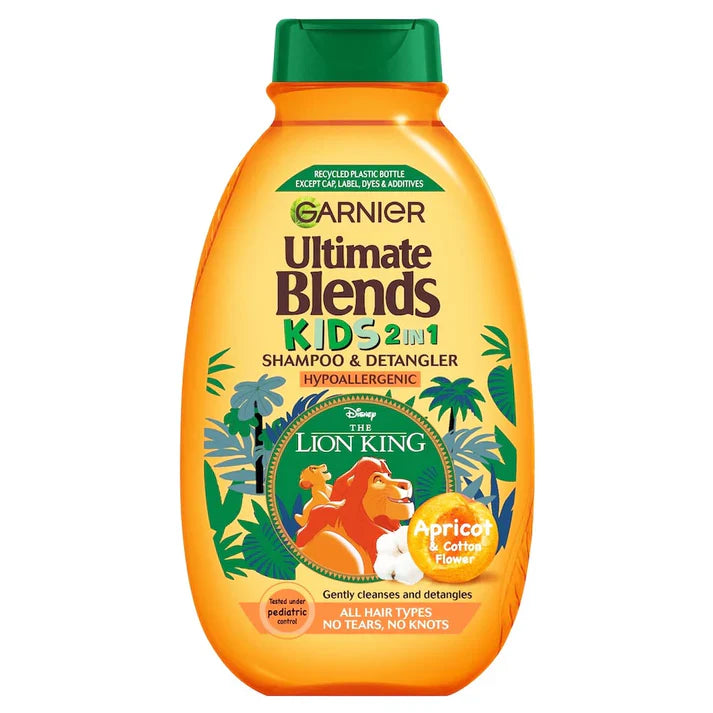 Garnier Ultimate Blends Kids Apricot Cotton Flower 2-in-1 Shampoo, 400ml