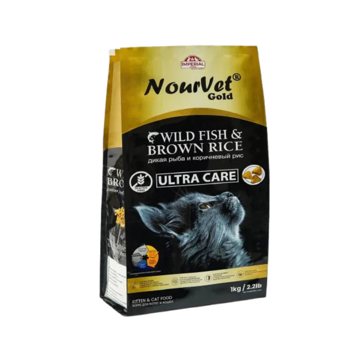 Nourvet Gold Cat Food – Wild Fish & Brown Rice 1 kg