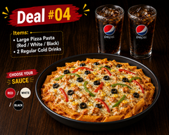Deal #04 Items: • Large Pizza Pasta (Red / White / Black) • 2 Regular Cold Drinks