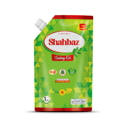 Shahbaz cooking oil 1 ltr pouch